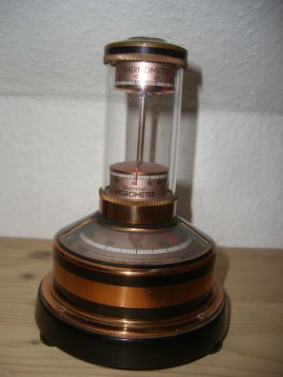 Lufft Wettersäule Barometer Thermometer Hygrometer Kompass 1950er Bild