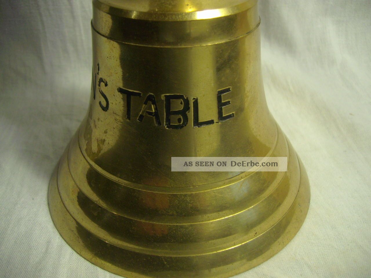 NKlaus Tischglocke 13cm Messing - Captain's Bell Serviceglocke Graviert