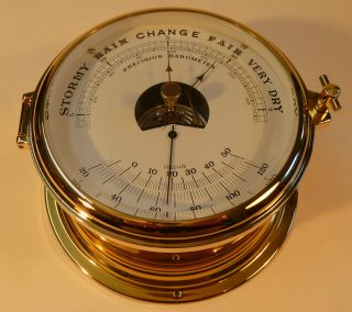 Schiffsbarometer Thermometer Barometer Glasenuhr Shipsbell Um 1980 Unbenutzt Bild
