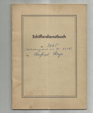 Dokument Schifferdienstbuch Schiffsführer Westberlin Ab 1971 Bis 1974 Bild