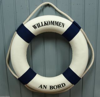 Großer Deko Rettungsring 50cm Blau/weiß Für Die Maritime Dekoration Ii.  Wahl Bild
