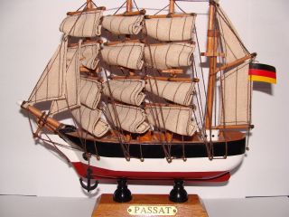 Holz Segelschiff Passat Auf Holzsockel Buddelschiff Maritime Dekoration Wie Bild