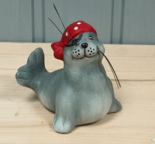 Keramik Robbe Seehund 