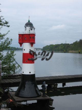 Xxl Leuchtturm Roter Sand 270 Cm Mit Doppellicht Garten Deko Maritim Nordsee Bild