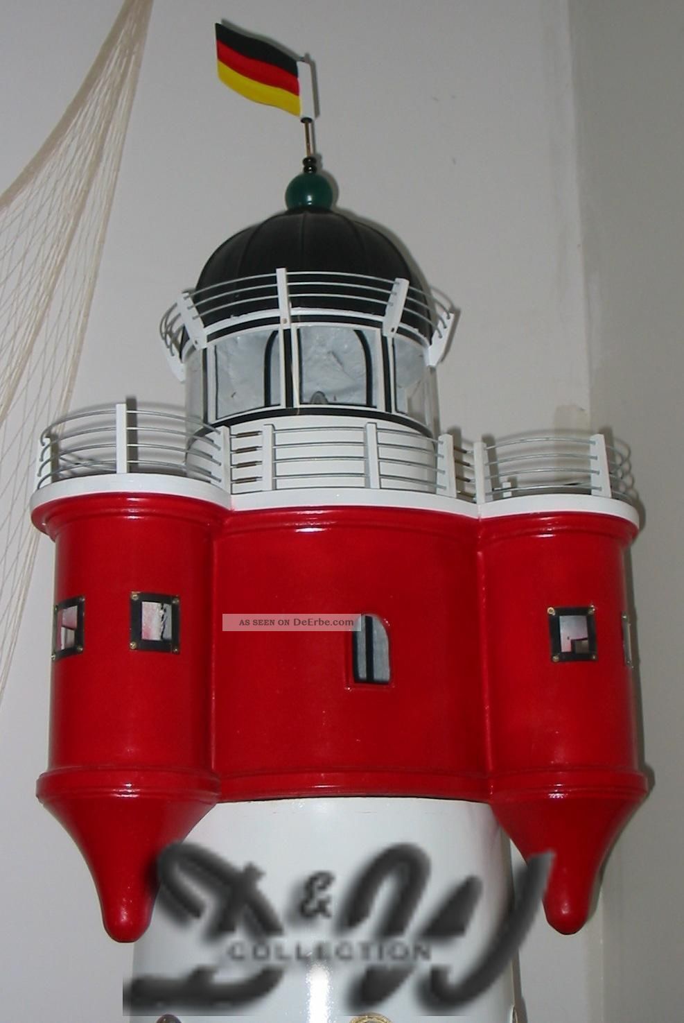 Xxl Leuchtturm Roter Sand 270 Cm Mit Doppellicht Garten Deko Maritim