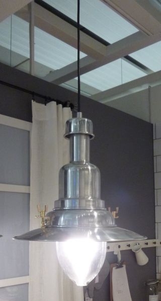 Schiffslampe Industrielampe Hängeleuchte Lampe Glas Aluminium Leuchte Bild
