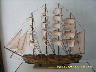 Segelschiff Fragatte Altes Schiffsmodel Dachbodenfund Bild