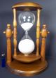 Xxl Prächtige Riesen Sanduhr Stundenglas Glasenuhr Holz 1 Stunde Laufzeit Technik & Instrumente Bild 1