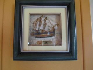 3 Kastenbilder Segelschiffe: Cutty Sark,  Santa Maria,  H.  M.  S Endeavour Bild