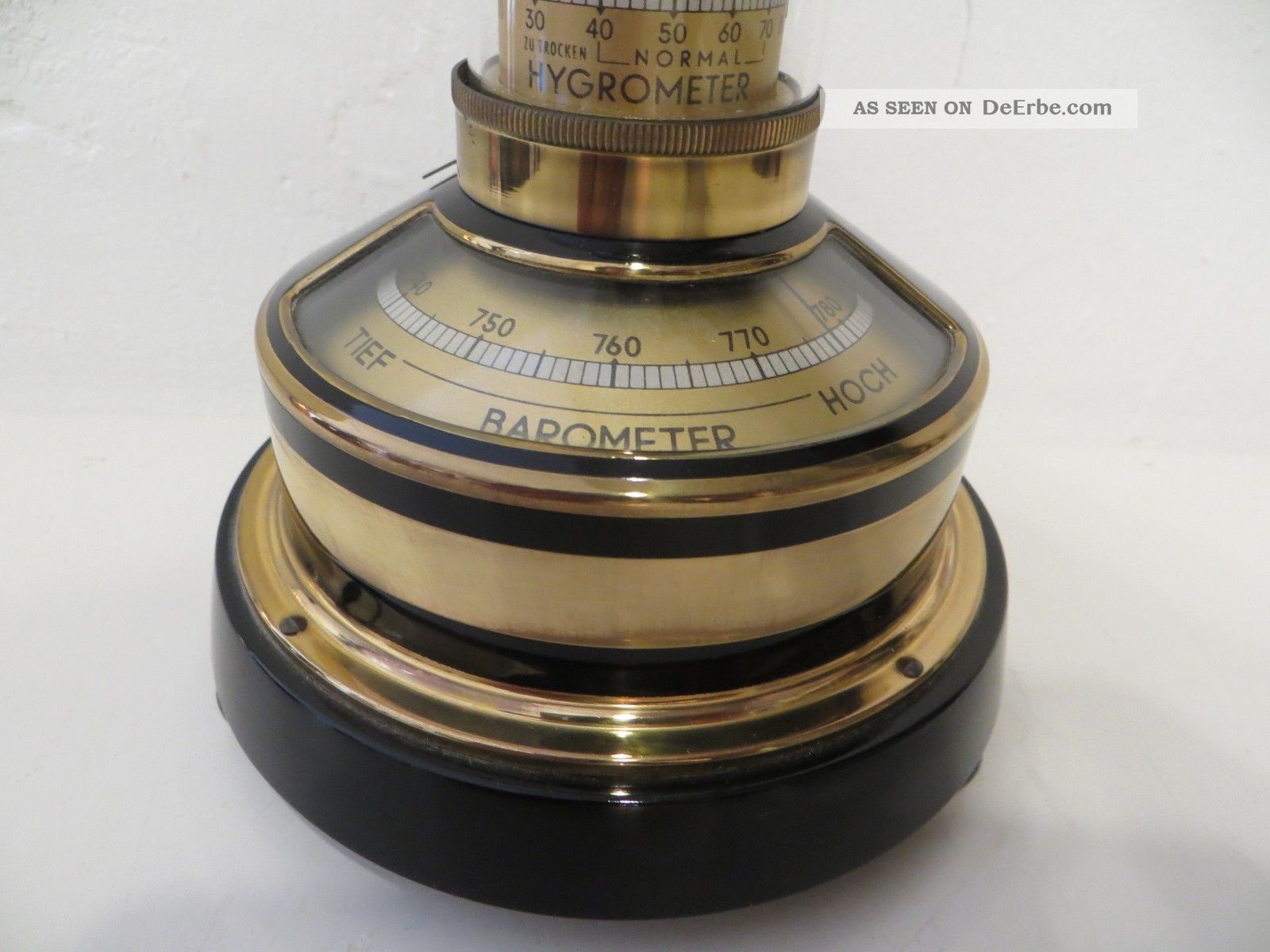Lufft Wettersäule Barometer Thermometer Hygrometer Kompass