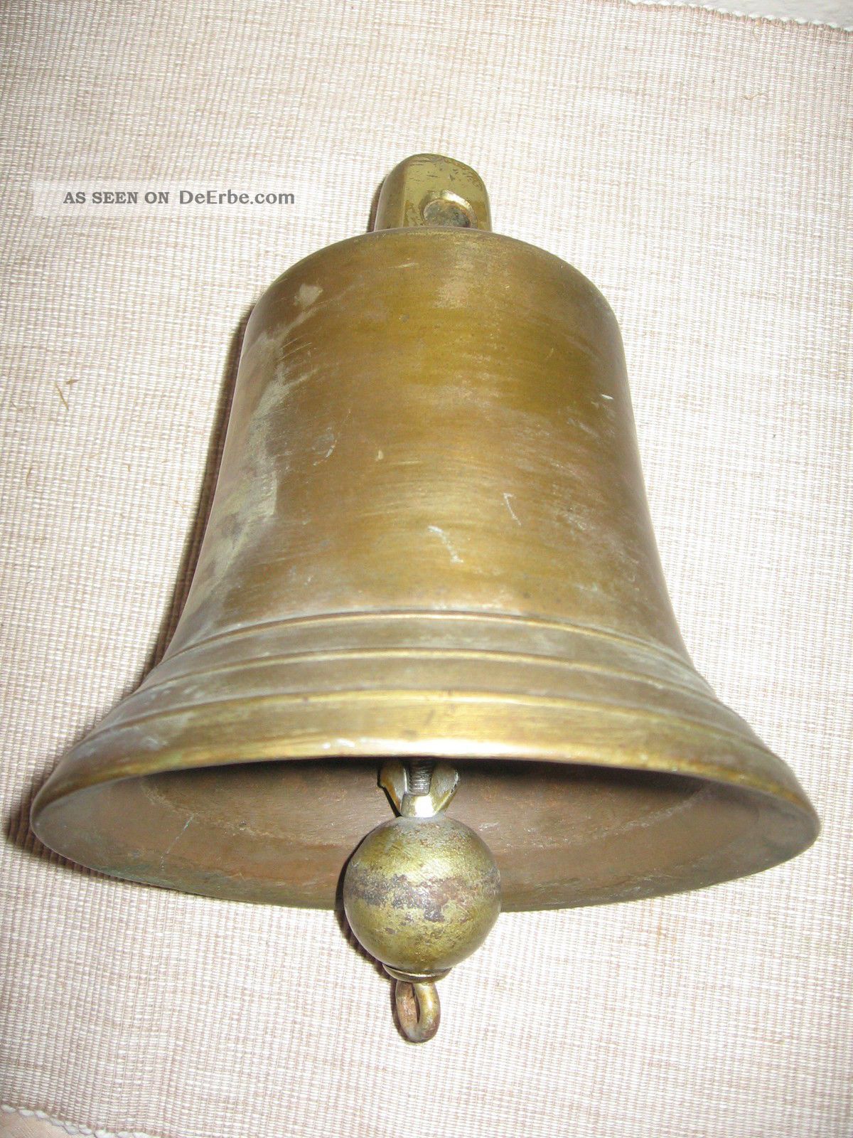 satter Klang schwere Ausführung ca.6kg Schiffsglocke Messing Ø 22,5 cm