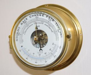 Grosses Messing Barometer Schatz Royal Mariner Serie In Bestzustand Bild