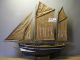 2 - Mast - Segelkutter,  Segelschiff,  Standmodell Aus Holz,  Schiffsmodell 1908 Maritime Dekoration Bild 4