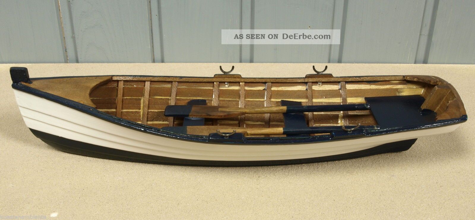 Deko Ruderboot Aus Holz Ca. 29 X 10 X 5cm Fertig - Modell (5134)