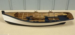 Deko Ruderboot Aus Holz Ca.  29 X 10 X 5cm Fertig - Modell (5134) Bild