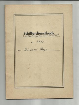 Dokument Schifferdienstbuch Schiffsführer Westberlin Ab 1974 Bild
