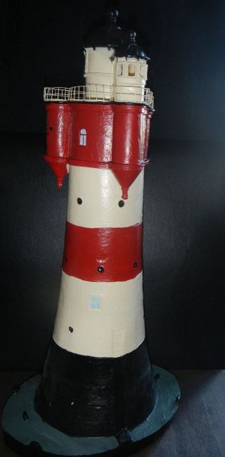 Maritime Deko Leuchtturm Roter Sand ca.11 cm Poly Leuchttürme Nordsee 