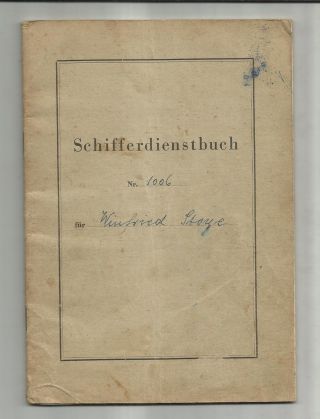 Dokument Schifferdienstbuch Westberlin Ab 1960 Ms 