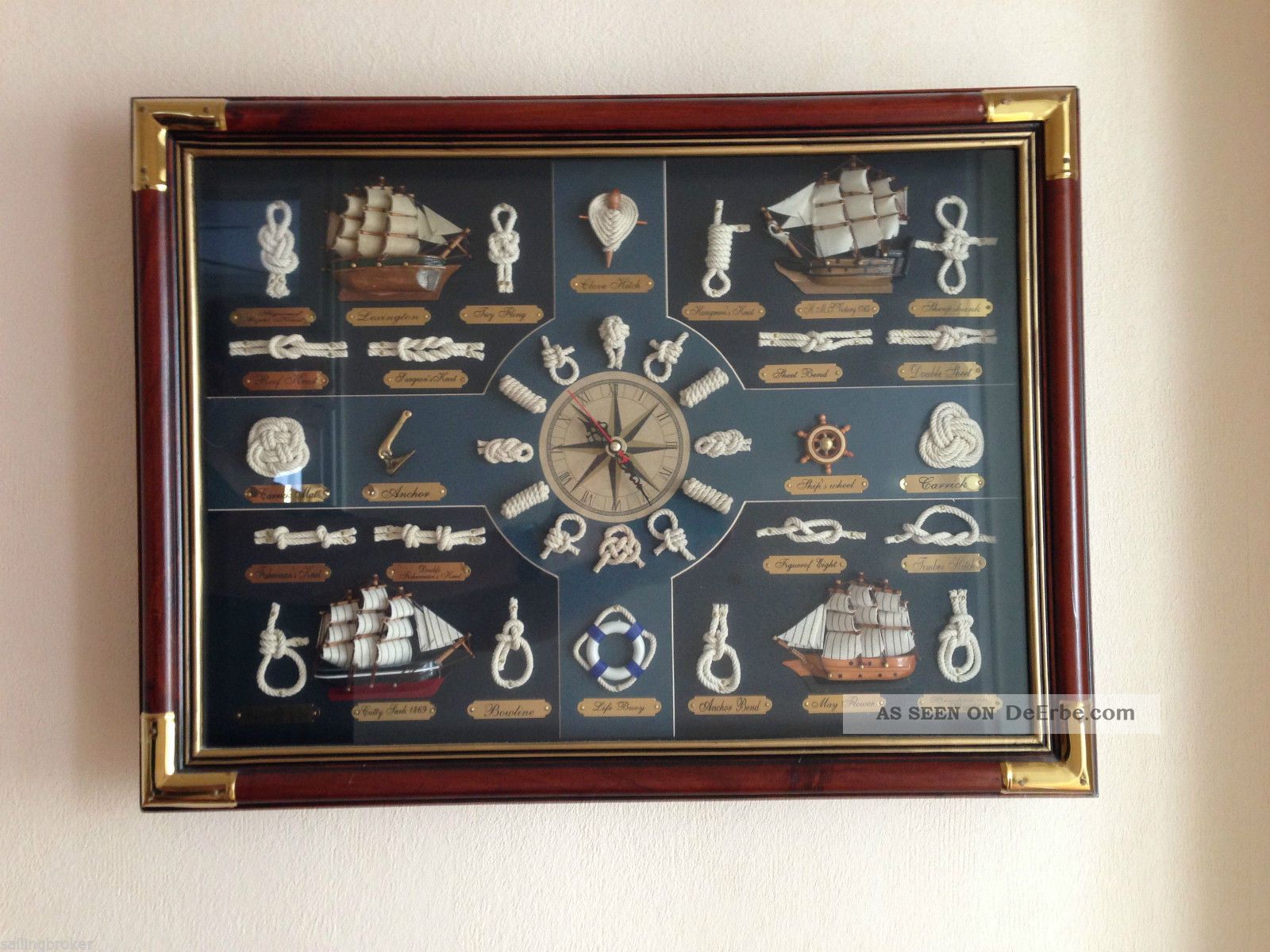 Maritime Knotentafel Hinter Glas - Dekoration Für Segler & Meer-Liebhaber