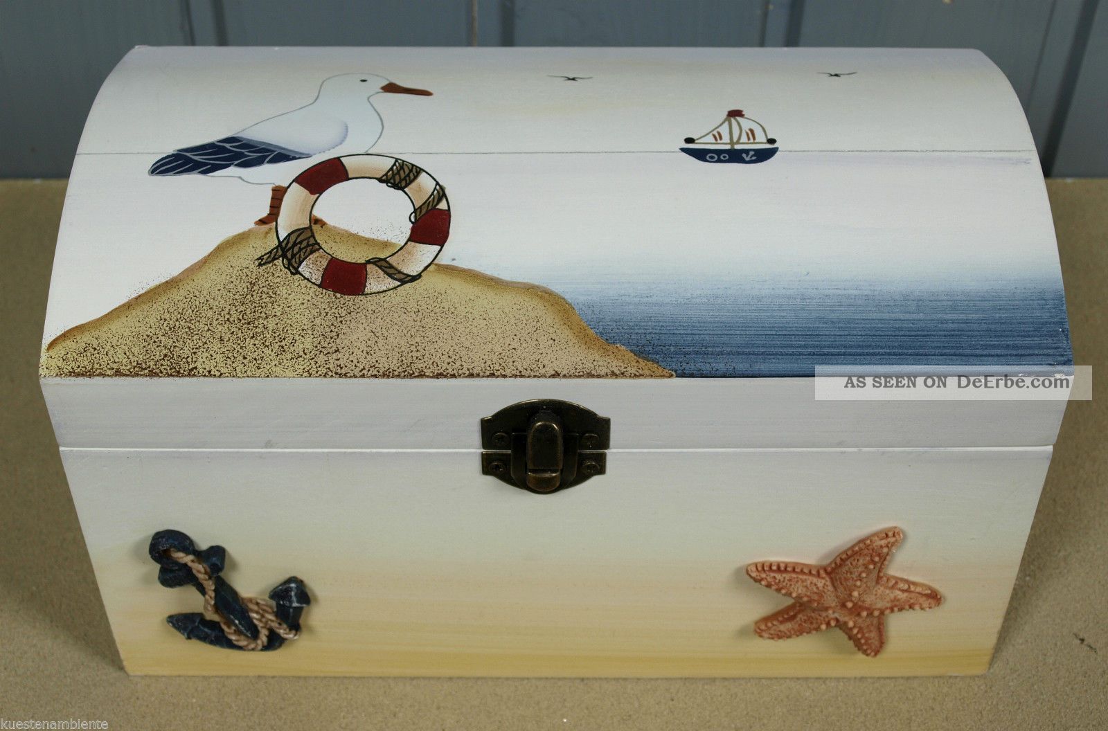 Große Schmucktruhe Aus Holz - Mit Schubladen & Schloss Für Ringe & Ketten