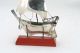 Silber Modell Segelschiff,  925 Silver Gestempelt,  Auf Holzsockel Stehend,  Um 1950 Objekte nach 1945 Bild 1