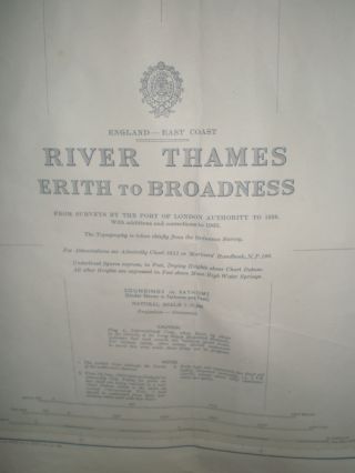 Alte See - Bzw.  Fußkarte Aus England,  River Thames Ion 1963 Nr.  1150 Bild