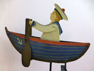 Ruderer Matrose Schiff Boot ♛ Balancefigur Pendelfigur Schwingfigur Blechfigur Bild