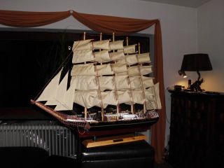 Großes Modellschiff Preussen Schiffsmodell Segler Großsegler 5 Master Handarbeit Bild