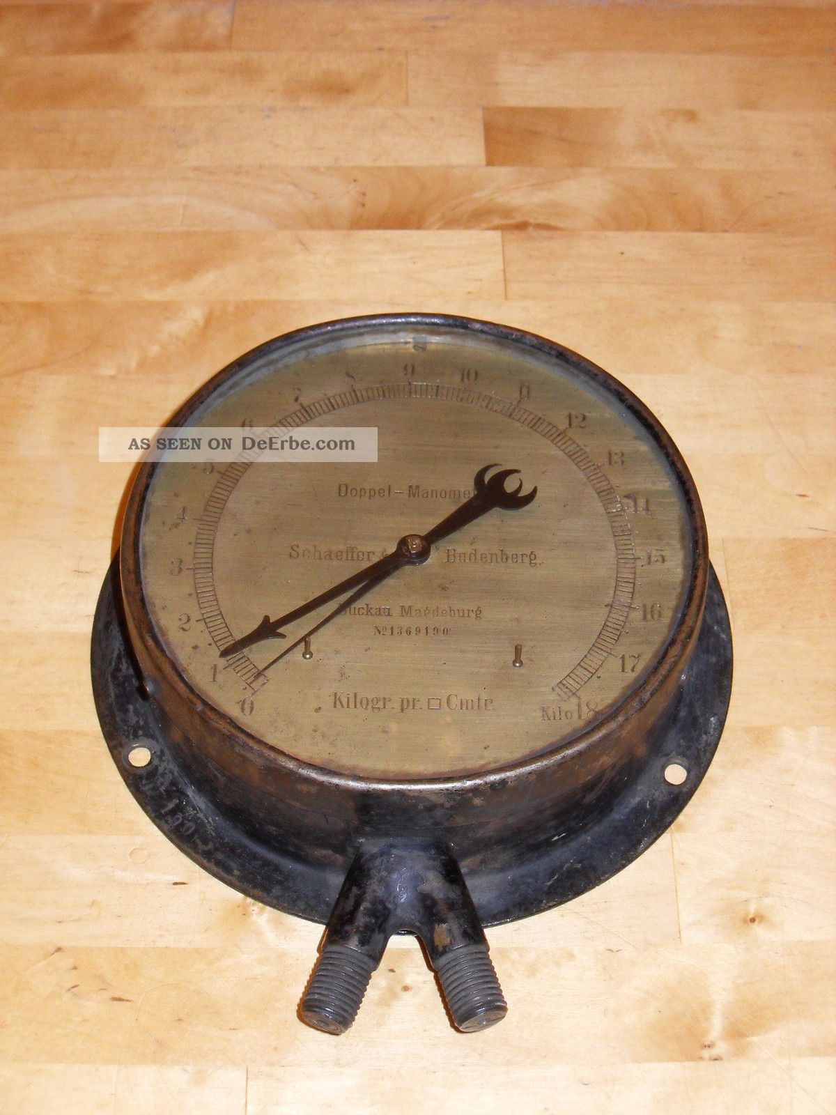 Top Doppel Manometer Kaiserliche Marine Schaeffer Budenberg Buckau