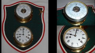 Schatz Royal Mariner Glasen Uhr,  Schatz Barometer,  Schiffsuhr,  Nautik Bild