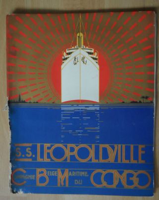 1 Broschüre S.  S.  Leopoldville Cbm Congo - Compagnie Belge Maritime Du Congo - Rar Bild