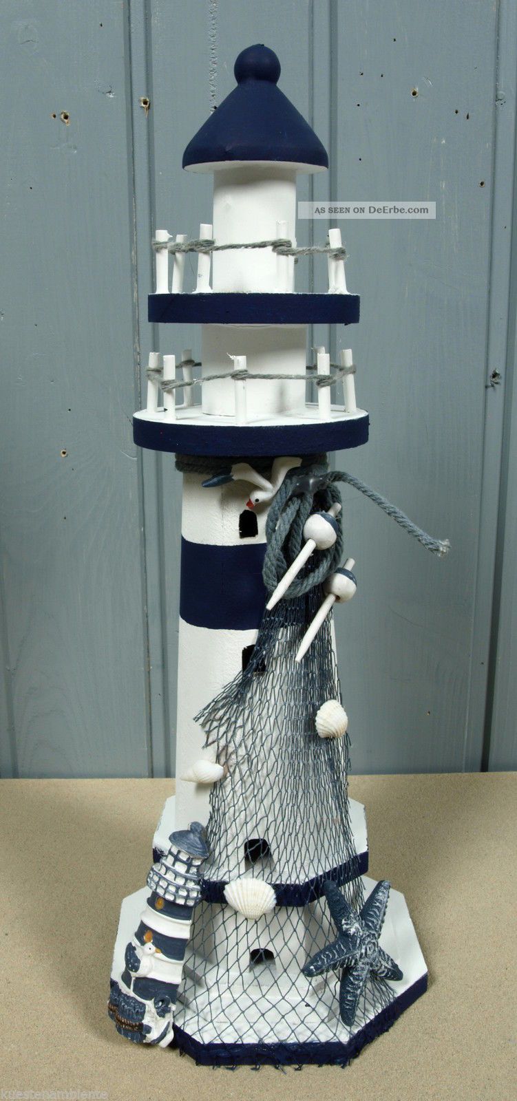 Holz Leuchtturm B W Ca 33 5cm Mowe Seestern Maritime Deko Modell A Ii Wahl