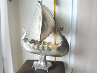 Segelschiff Schiff Vikingschiff Aus Metal Groß Deko Bild