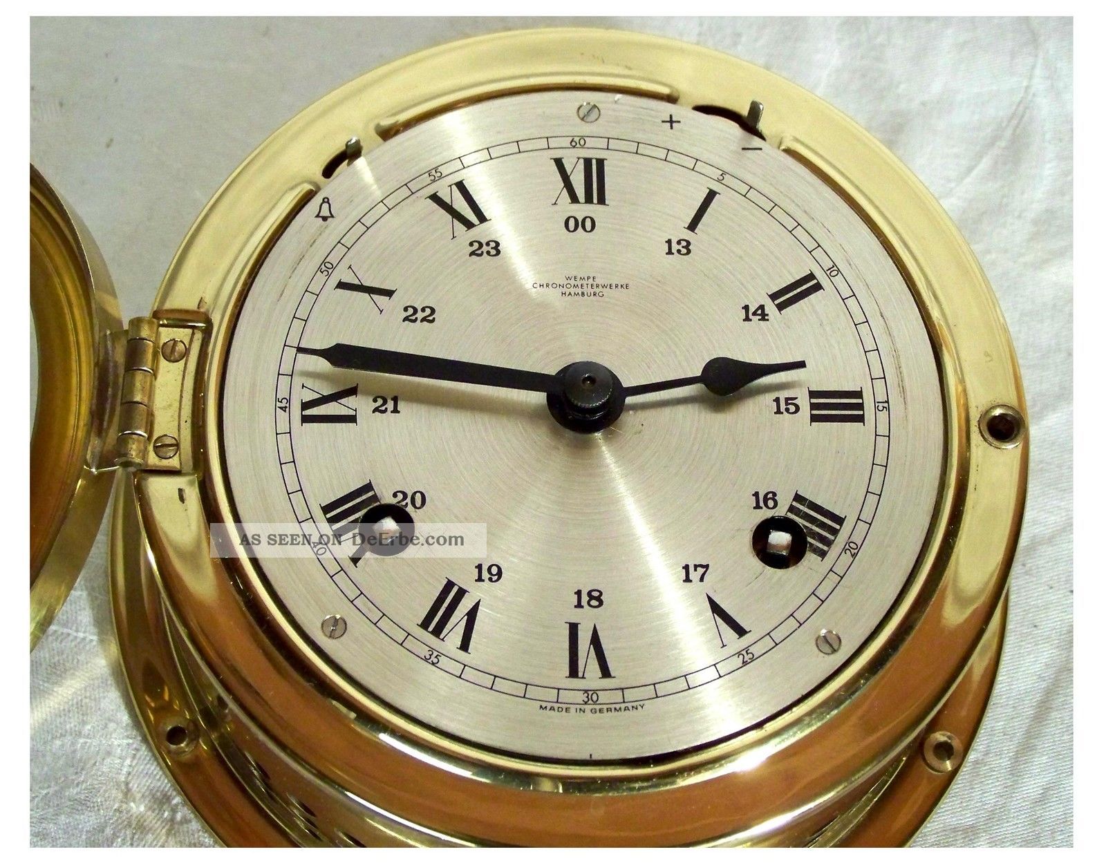 Schiffs Uhr Ships Clock Glasenuhr Wempe Mechanisches Werk