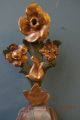 Altarvase Mit Blumen,  Geschnitzte Vase Mit Blumen,  Barocke Blumenvase Um 1800 Mobiliar vor 1900 Bild 1