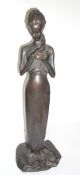 Mädchenfigur - Bronze Von P.  P.  Troubetzkoy 1900-1949 Bild 1
