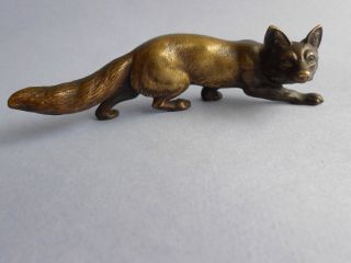 Bronze Tier Fuchs Wiener Bronze Skulptur Bild