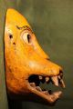 Alte Holzmaske Raubtier Antropomorph Originalfassung Maske Nepal Indien Asiatika: Indien & Himalaya Bild 1