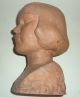 Plastik,  Figur,  Skulptur,  Frauen Oder Mädchenkopf Ton,  Wahrscheinlich Jugendstil 1900-1949 Bild 3