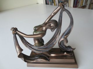 Bronze Skulptur Tänzerin Mit Tuch Veronese Kollektion Kunst 17 Cm Bild