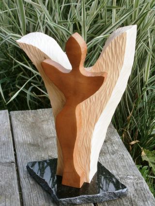 Skulptur - Engel,  Lindenholz,  Birnenholz,  Holzskulptur,  Frau,  Sculpture Bild