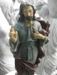 Jesus Christus 42 Cm Handbemalt Heiligenfigur Dachbodenfund Statue Figur Ab 2000 Bild 3