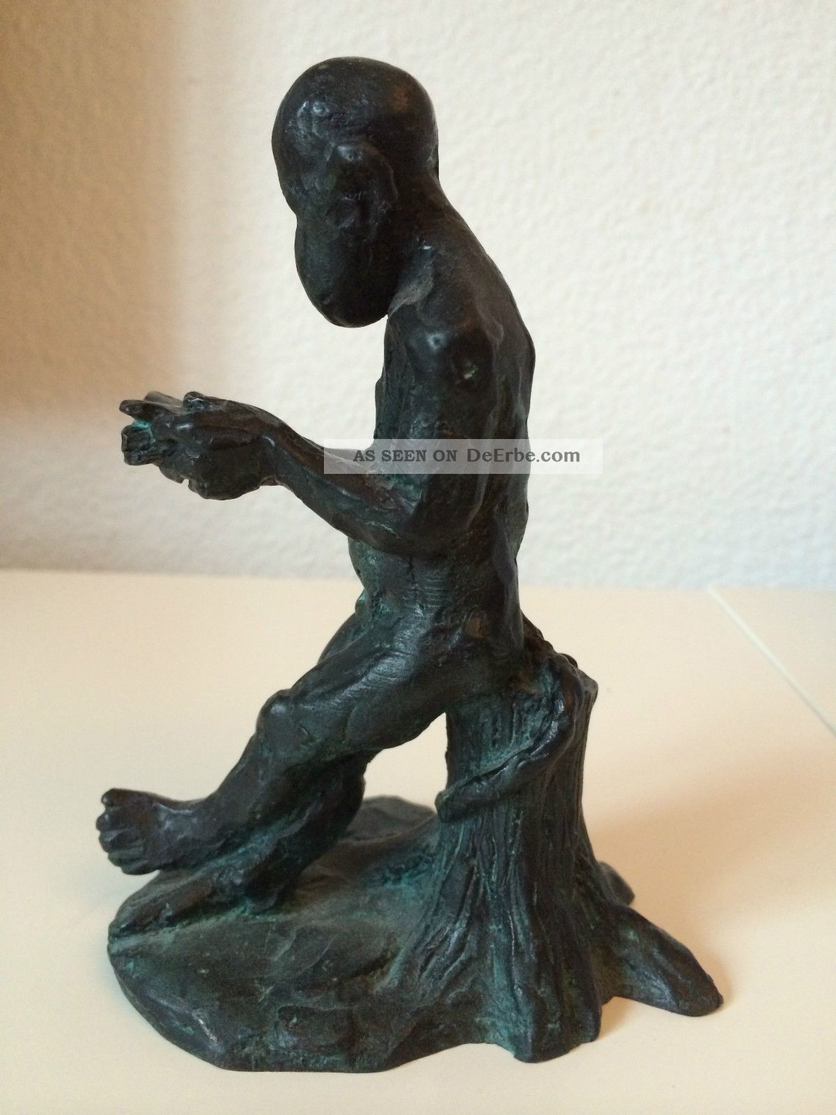 Jorg Immendorff Bronze Plastik Skulptur Affe Mit Buch Limitiert 4 12