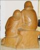 Holzfigur,  Krippenfigur Maria Und Josef Aus Einem Block Geschnitzt 35 Cm Hoch Krippen & Krippenfiguren Bild 1