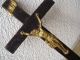 Antikes Originales Biedermeier - Kreuz Aus Holz Und Messing Unbeschädigt - 19.  Jhd Skulpturen & Kruzifixe Bild 1