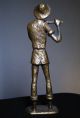 Bronzefigur Flötenspieler Bronze Skulptur Statue Musiker Traversflöte 1950-1999 Bild 5