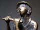 Bronzefigur Flötenspieler Bronze Skulptur Statue Musiker Traversflöte 1950-1999 Bild 8