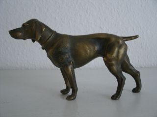 Figur Jagdhund Bronze Plastik Bild