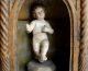 Barockes Jesuskind Im Schrein,  Holz,  Geschnitzt,  18.  Jh. Skulpturen & Kruzifixe Bild 6