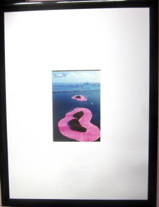 Christo Surrounded Islands Hand - Signiert,  Foto - Multiple,  Rahmen,  Orig.  Signed Bild